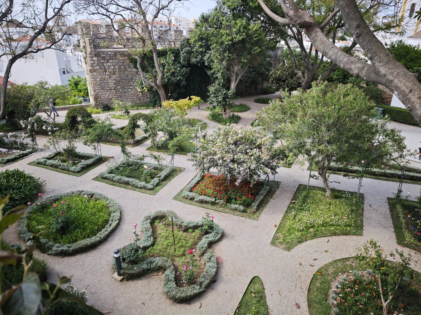 Geometric castle gardens in Tavira