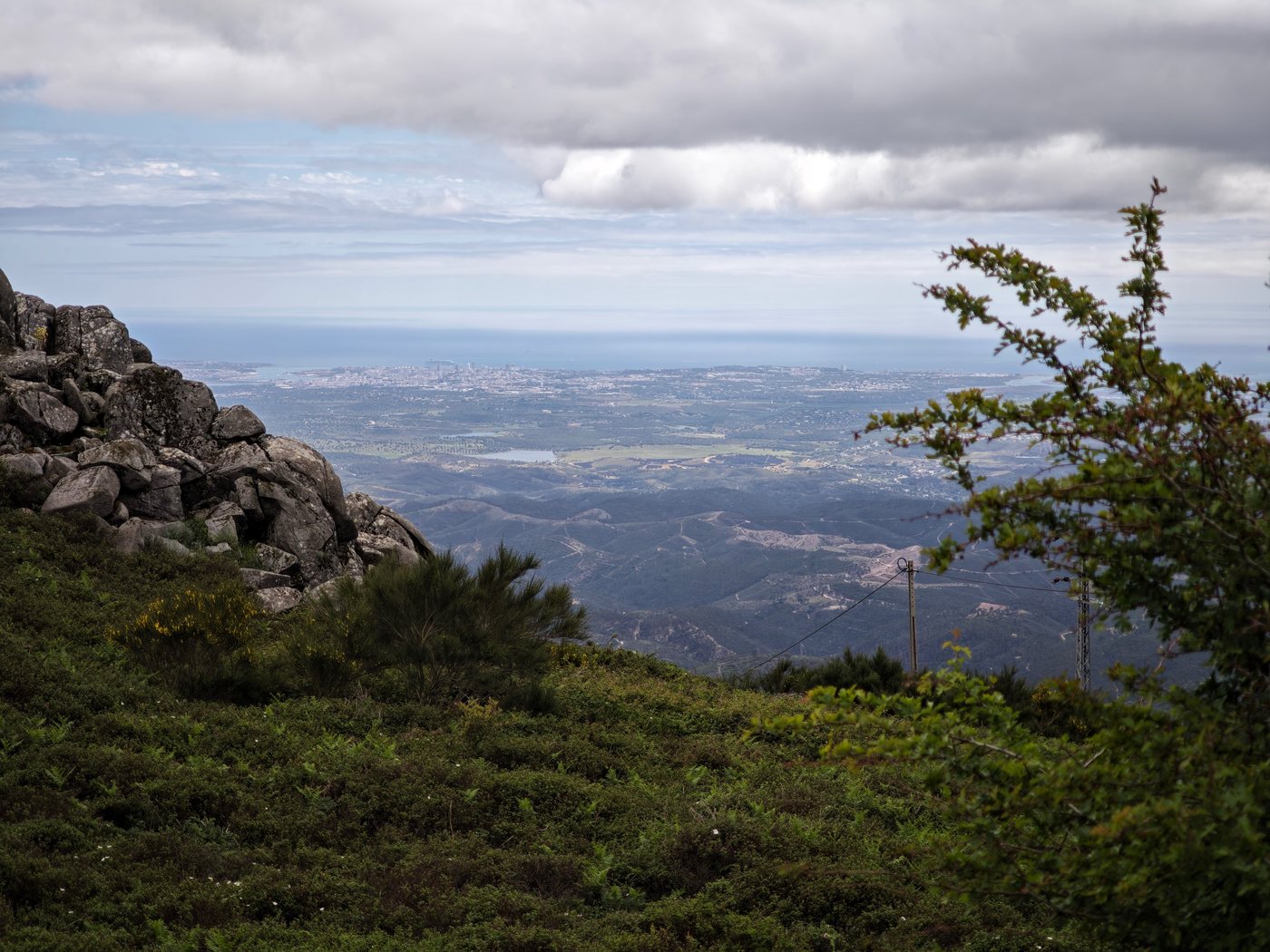 Summit view from Foia looking down over Portimão and the coast