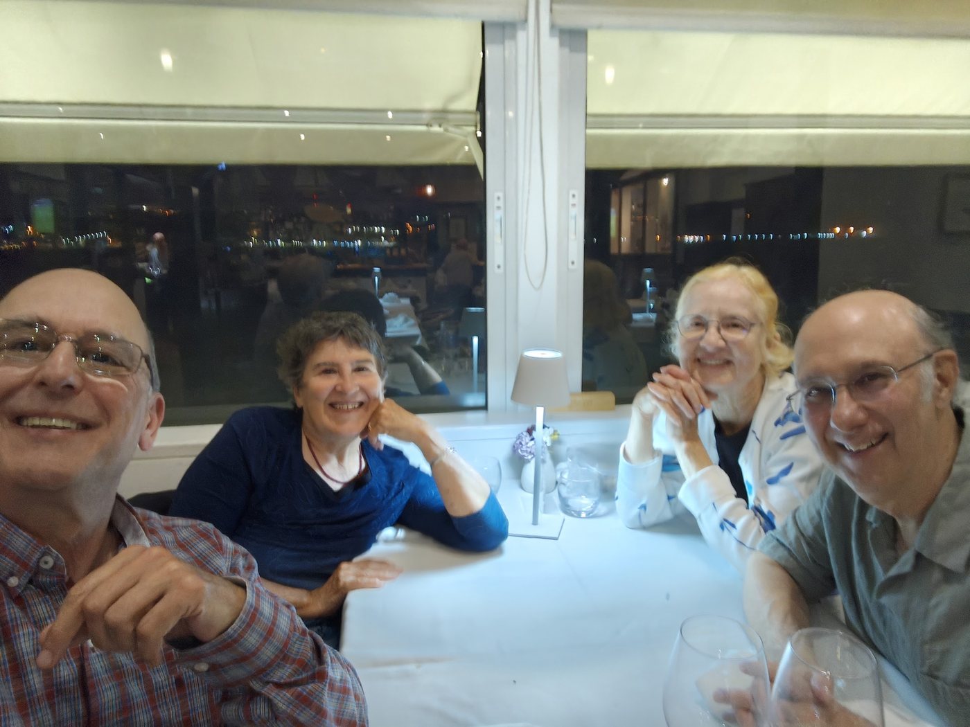 Dinner at Clube Naval de Lisboa with Ben, Kathy, Pamela, and David